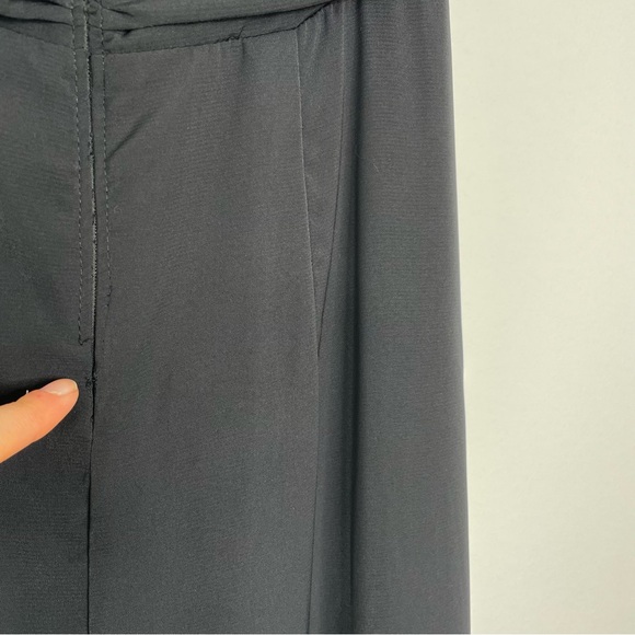 Abercrombie & Fitch Off The Shoulder Ruched Midi Dress Black Size Medium - Picture 10 of 16